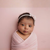 Neutral Jersey Velvet Stretch Wrap | Pink